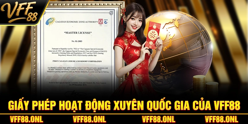 Giấy phép hoạt động xuyên quốc gia của VFF88