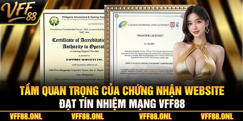 Tầm quan trọng của chứng nhận website đạt tín nhiệm mạng VFF88